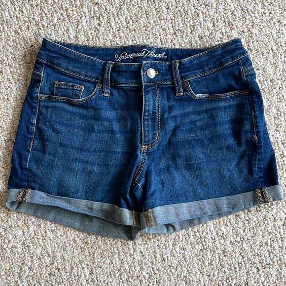 Universal Thread Dark Blue Denim Shorts - Picture 1 of 4